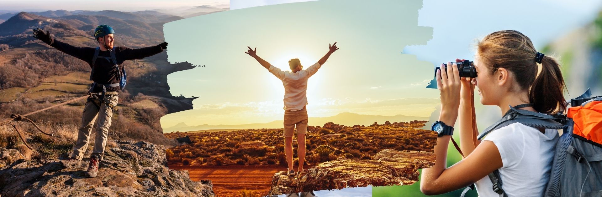 Person hiking in scenic landscape